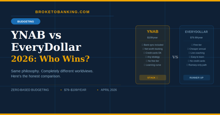 YNAB vs EveryDollar 2026: Which Zero-Based Budgeting App Actually Wins?