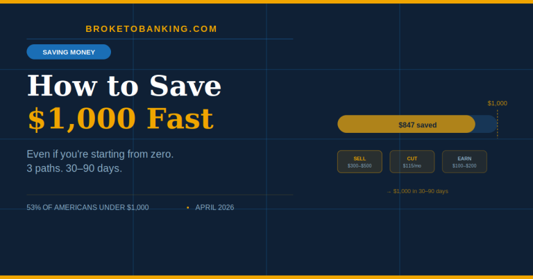 How to Save $1,000 Fast (Even If You’re Starting From Zero)