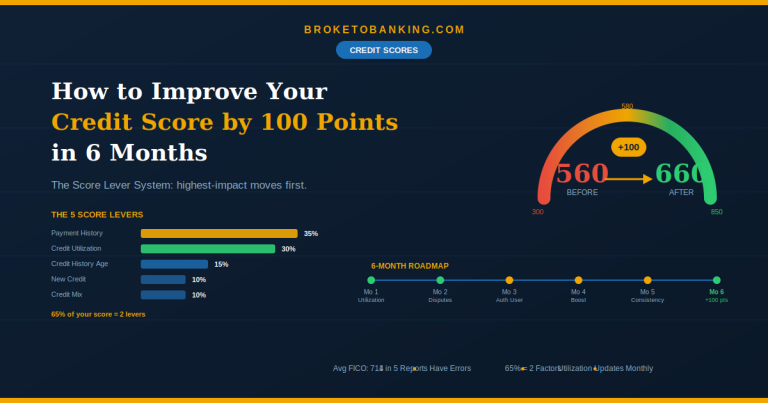 How to Improve Your Credit Score by 100 Points in 6 Months (2026)