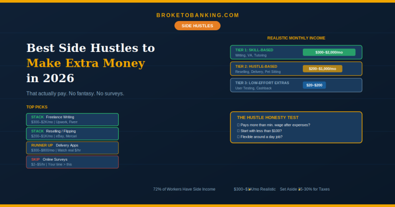 Best Side Hustles to Make Extra Money in 2026 (That Actually Pay)